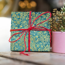 Vintage Gold Swirls Motif Luxe Boho Classy