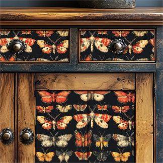 Papier Mousseline Vintage Gothic Specimen Dark Academia Moth