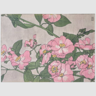 Papier Mousseline Vintage Hannah Overbeck Art nouveau prarie rose