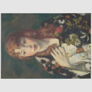 Papier Mousseline Vintage Henri Femme Lady Découpage