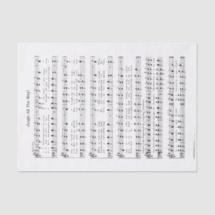 Papier Mousseline Vintage Jingle All Way Musique Composition