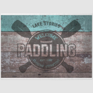 Papier Mousseline Vintage Lake Stories Signale Decoupage Tissu Papie