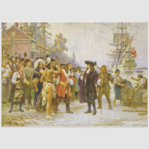 Papier Mousseline Vintage L'atterrissage de William Penn Jean Ferris