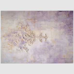 Papier Mousseline Vintage mauve grunge mur feuille d'or baroque