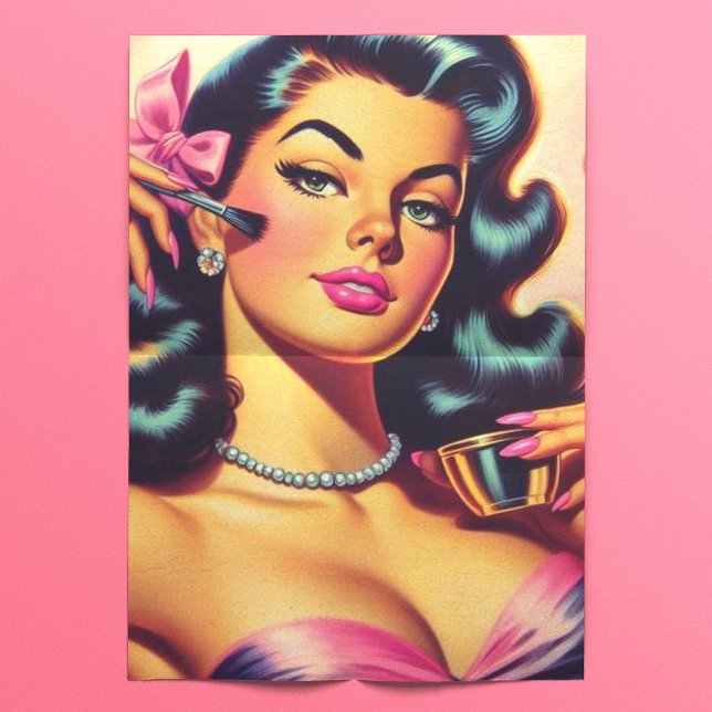 Papier Mousseline Vintage mignonne fille maquillage (Créateur téléchargé)