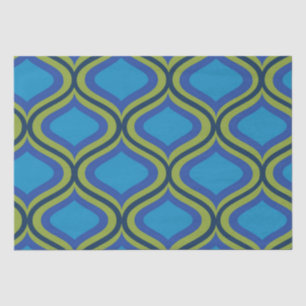 Papier Mousseline Vintage Motif d'oignon jaune du milieu du siècle