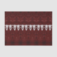Vintage Motif tribal Bourgogne Red Bull Cow