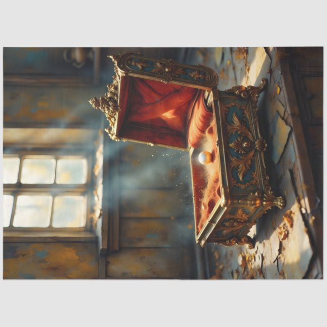 Papier Mousseline Vintage Music Box Decoupage Paper (Recto)