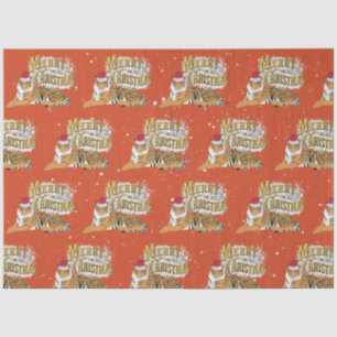Papier Mousseline Vintage Noël Tiger & Joyeux Noël