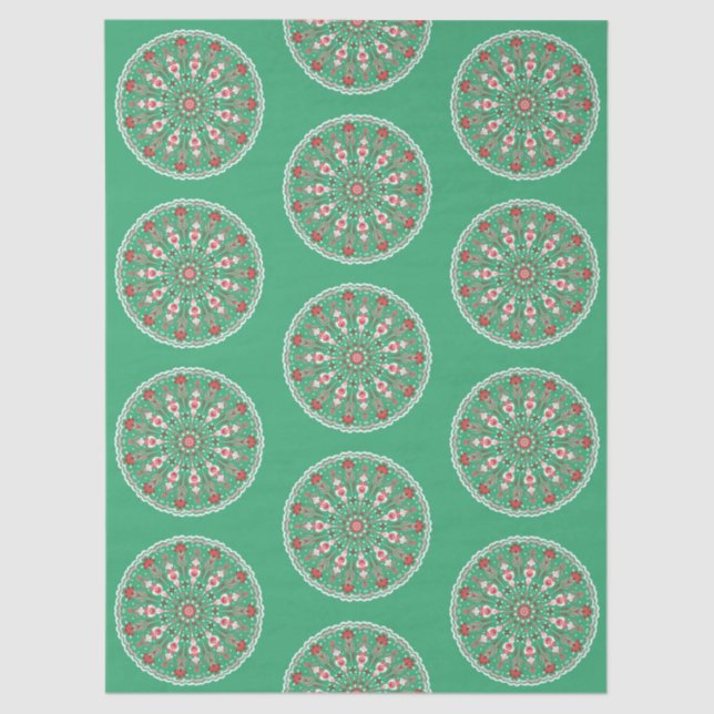 Papier Mousseline Vintage ornament holiday wrapping paper (Recto)