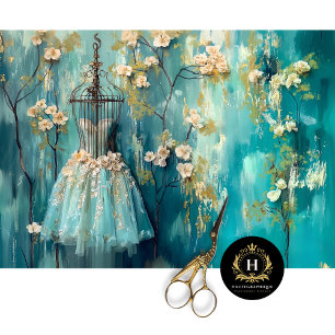 Papier Mousseline Vintage Paris France Ballerina Mode Découpage