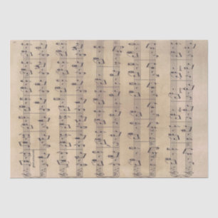 Papier Mousseline Vintage Partition Chanson Vieux Découpage papier