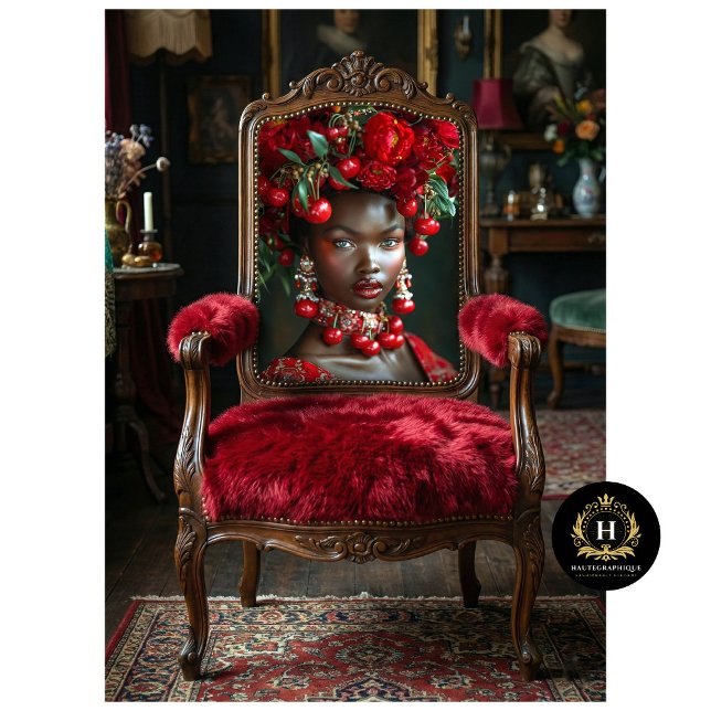 Papier Mousseline Vintage Red Cherry Découpage afro-américain (Créateur téléchargé)