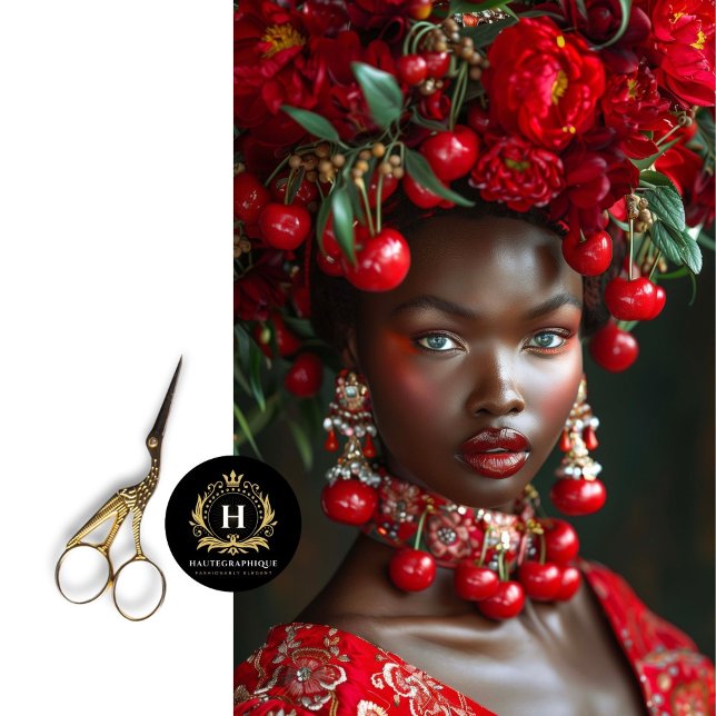 Papier Mousseline Vintage Red Cherry Découpage afro-américain (Créateur téléchargé)