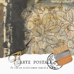 Papier Mousseline Vintage Rustique Brown Floral Texture détenue<br><div class="desc">Ajoutez une touche vintage et charmante à vos projets d'artisanat avec ce papier de tissu de découpage brun rustique. Doté de textures en mauvais état, de motifs floraux délicats et d'éléments de script français subtils, ce design est parfait pour créer des revues à puces uniques, un décor mariage, des scrapbooking...</div>