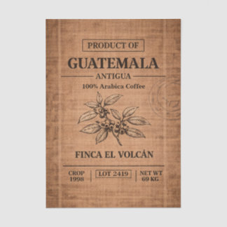 Papier Mousseline Vintage Style Coffee Sack Botanical FD2 Decoupage