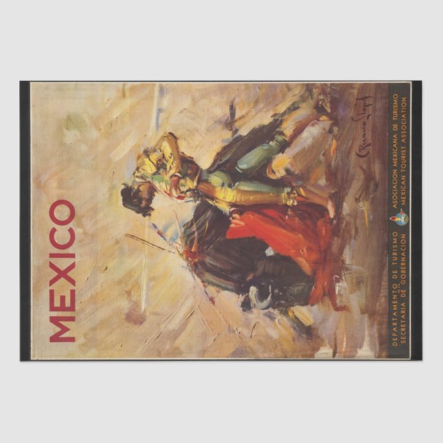 Papier Mousseline Vintage Travel Mexico (Recto)