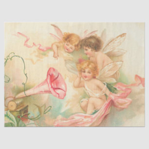 Papier Mousseline Vintage valentine cupide ange 1