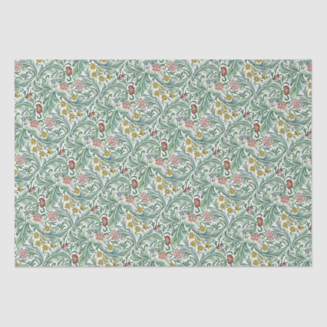 Papier Mousseline Vintage William Morris Leicester (Recto)