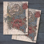 Papier Mousseline Vintage William Morris Red Blue Collage Découpage<br><div class="desc">"Vintage William Morris Designer Color Sketch, rouge bleu vert et jaune clair Tulip Collage Découpage papier de papier de papier de papier de papier." Cette oeuvre a été dérivée d'une esquisse de créateur vintage de William Morris qui a été réaménagée, réparée et d'un collage conçu par l'artiste et designer de...</div>