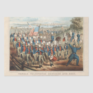 Papier Mousseline Vintage Yankee Volunteers Marche Dixie Decoupage