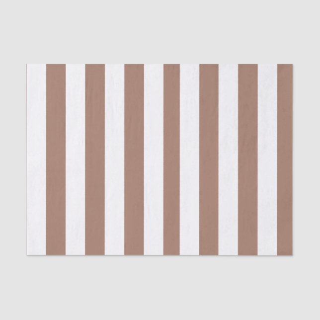 Papier Mousseline Vintages bandes verticales Mocha Mousse Blanc (Recto)