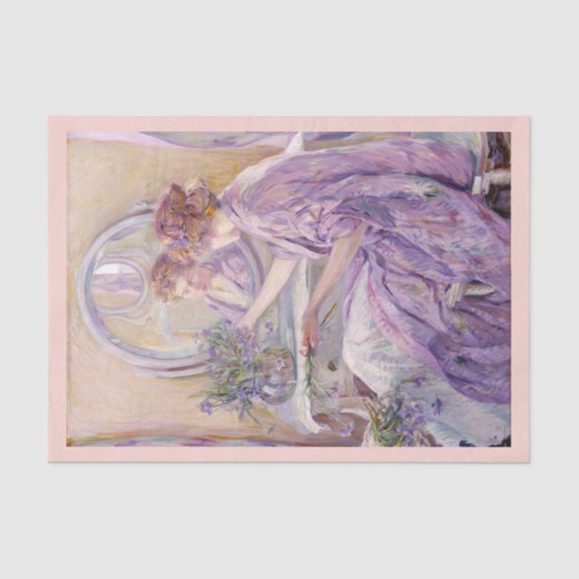 Papier Mousseline Violet Kimono, Découpage (Recto)