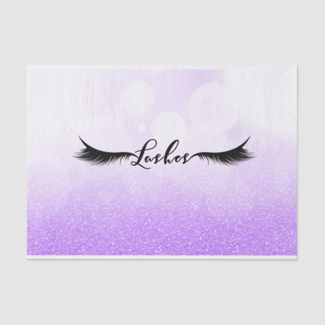 Papier Mousseline Violet Parties scintillant étincelante Beauté cils (Recto)