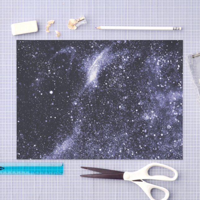Papier Mousseline Violet violet noir galaxie abstraite (Artisanat)
