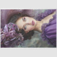 Violetta Lady dans le Découpage violet