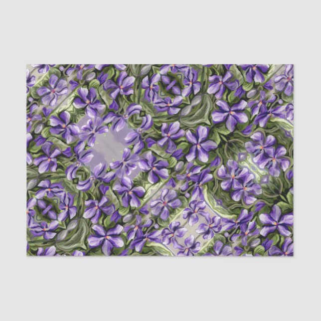 Papier Mousseline violettes dans un bocal de lune (Recto)