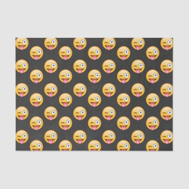 Papier Mousseline Visage fou Emoji (Recto)