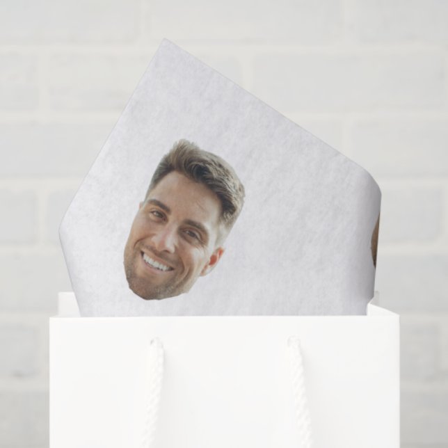 Papier Mousseline Visage personnalisé Anniversaire Mariage Logo pers (Sac cadeau)