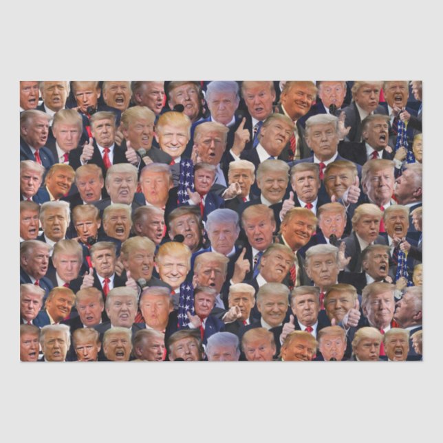 Papier Mousseline Visages Drôles De Trump (Recto)