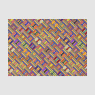 Papier Mousseline Vitrail africain Kente K45 Angled