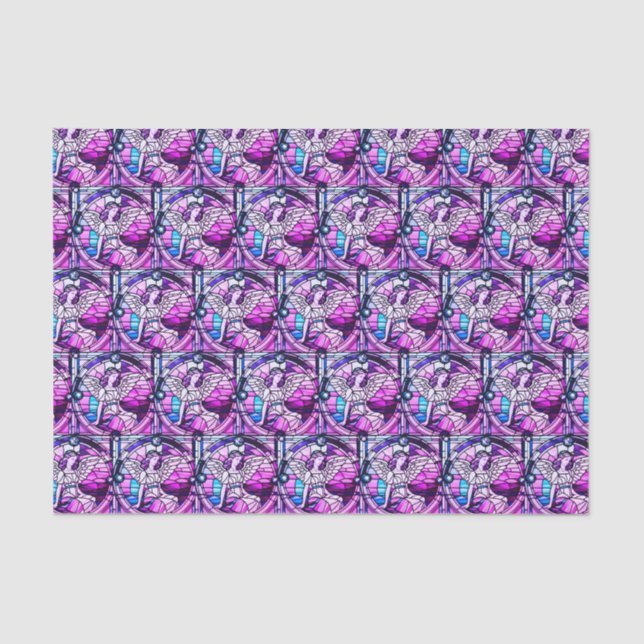 Papier Mousseline Vitrail Vitre Angle de Noël (Recto)