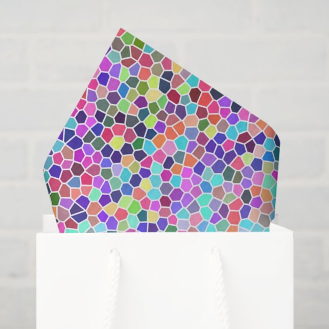Papier Mousseline Vitraux colorés (Sac cadeau)