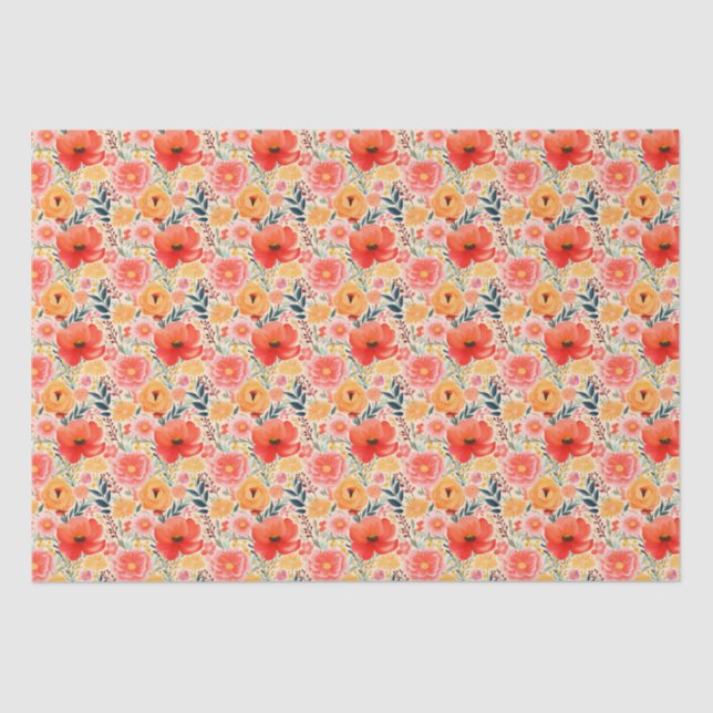 Papier Mousseline Vivid Flower Party (Recto)