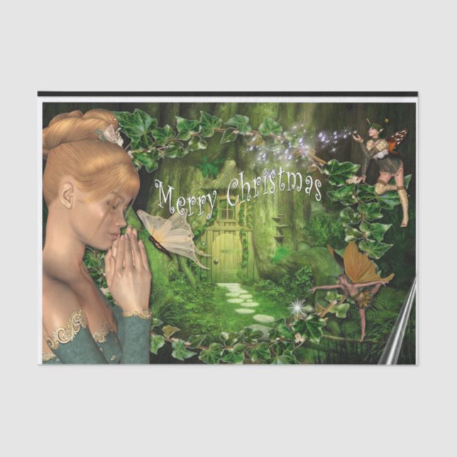 Papier Mousseline Voeux du royaume des fées (Recto)