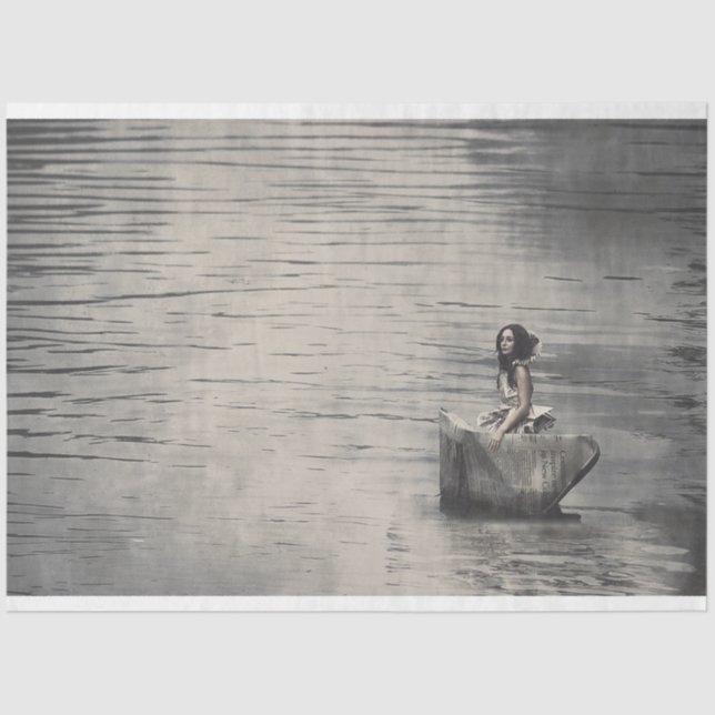 Papier Mousseline Voile Onwords - Mobilier Decoupage Papier (Recto)