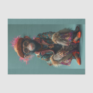 Papier Mousseline Voir pas de singe malin