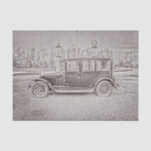 Papier Mousseline Voiture Classique Antique Rustique Flou Vintage