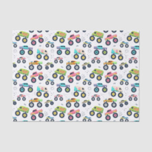 Papier Mousseline Voitures et camions à grande roue pour enfants