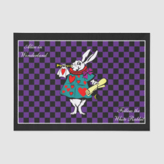 Papier Mousseline Votre Alice de couleur au pays des merveilles Chèq