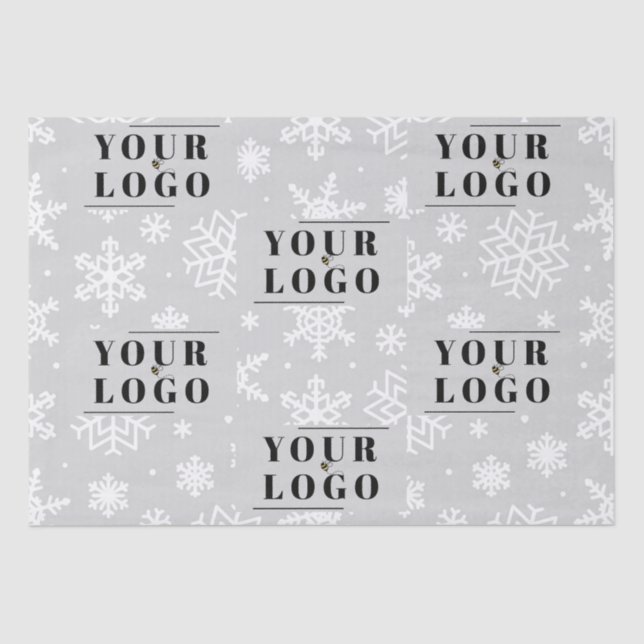 Papier Mousseline Votre entreprise Marque Noël Flocon de neige Mon l (Recto)