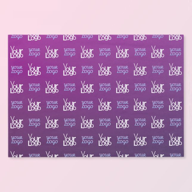 Papier Mousseline Votre logo | 2 images ou logos d'entreprise téléch (Créateur téléchargé)