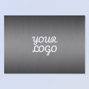 Papier Mousseline Votre logo & couleur ombrée gris foncé moderne édi