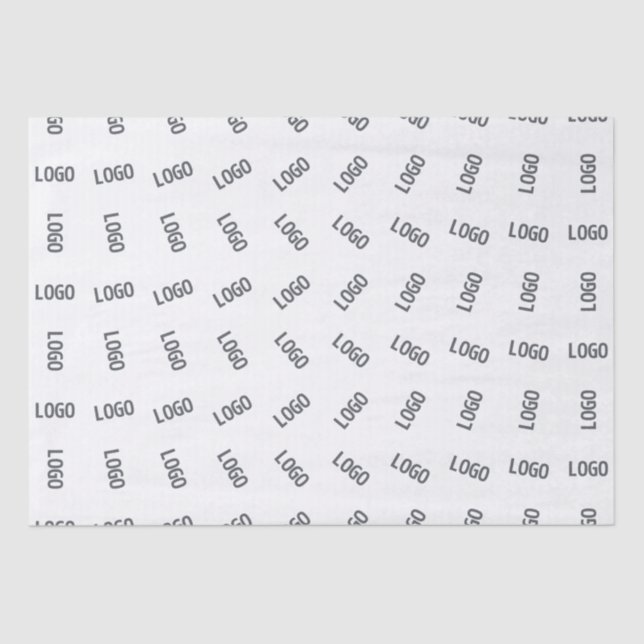 Papier Mousseline Votre logo d'entreprise | Conception de Motif Logo (Recto)
