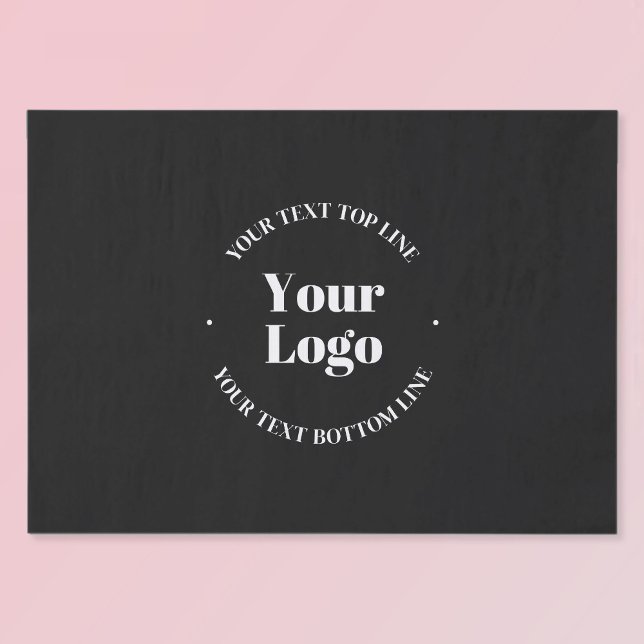 Papier Mousseline Votre logo d'entreprise téléchargé ou autre concep (Créateur téléchargé)