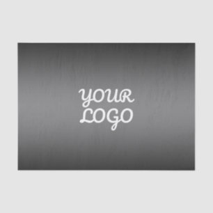 Papier Mousseline Votre logo et moderne gris foncé modifiable couleu